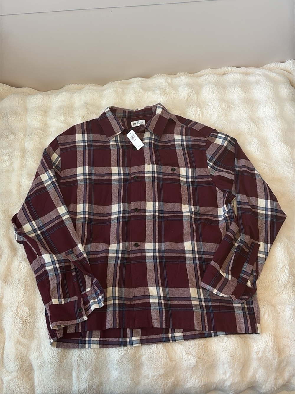 Gap boxy fit flannel shirt